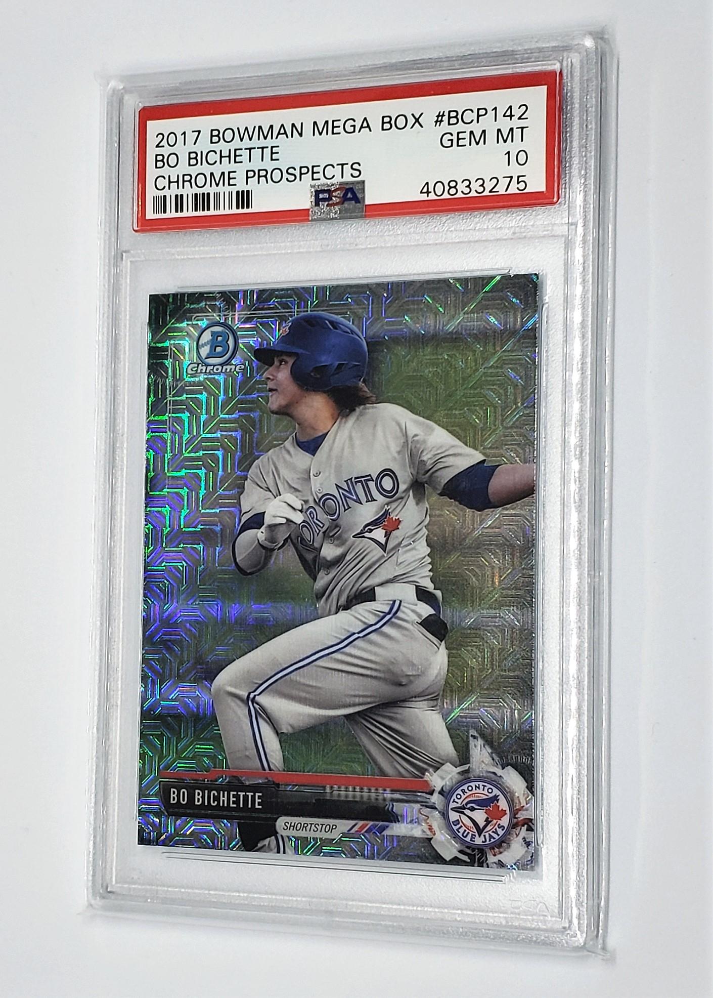 GEM MINT RED HOT BO BICHETTE MOJO ROOKIE PROSPECT CARD: 2017 BOWMAN MEGA BOX #BCP142 BO BICHETTE CHROME PROSPECTS