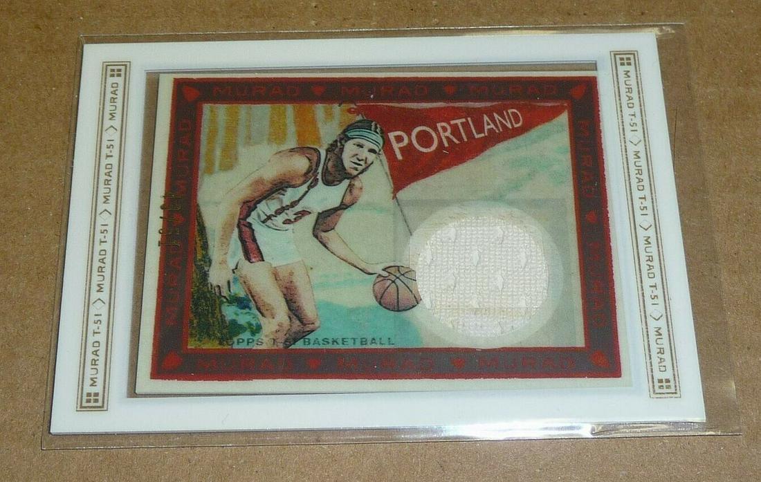 RARE TOPPS MURAD T-51 BILL WALTON JERSEY CARD: 2008/09 Topps MURAD T-51 BILL WALTON BLAZERS JERSEY FRAMED RELIC NUMBERED TO /51