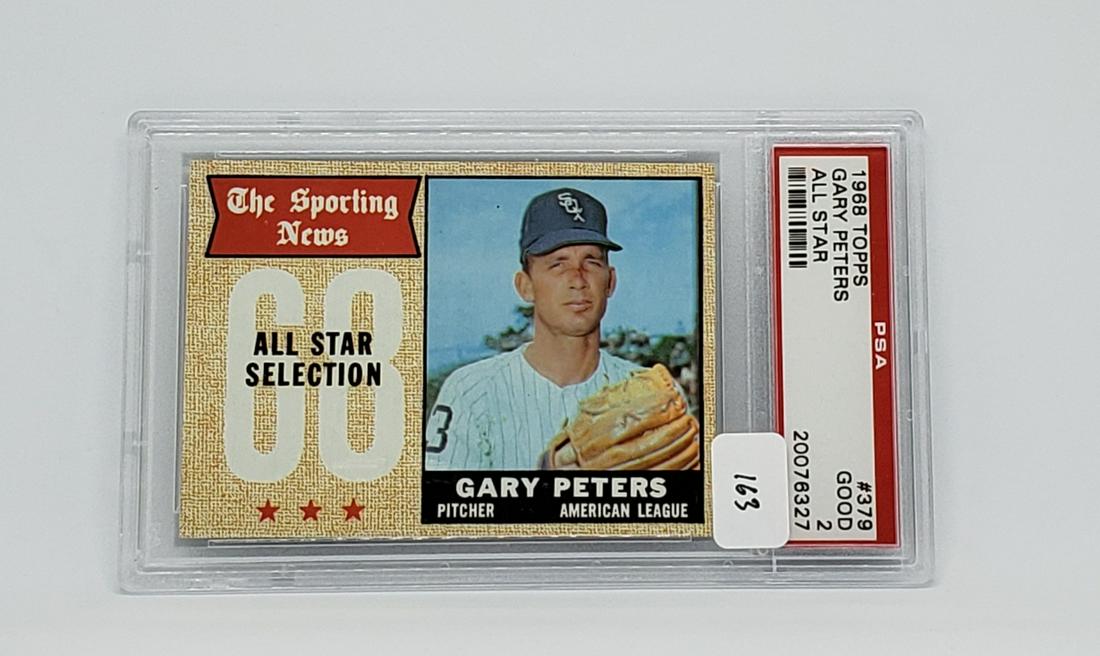 PSA GRADED 1968 TOPPS ALL STAR #379 GARY PETERS WHITE: PSA GRADED 1968 TOPPS ALL STAR #379 GARY PETERS WHITE SOX POP 1 PSA 2