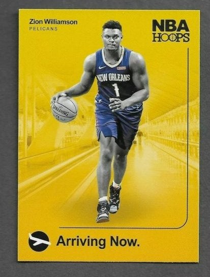 ZION WILLIAMSON NBA Hoops True Rookie Card: ZION WILLIAMSON 2019-20 NBA HOOPS ARRIVING NOW Rookie card New Orleans Pelicans