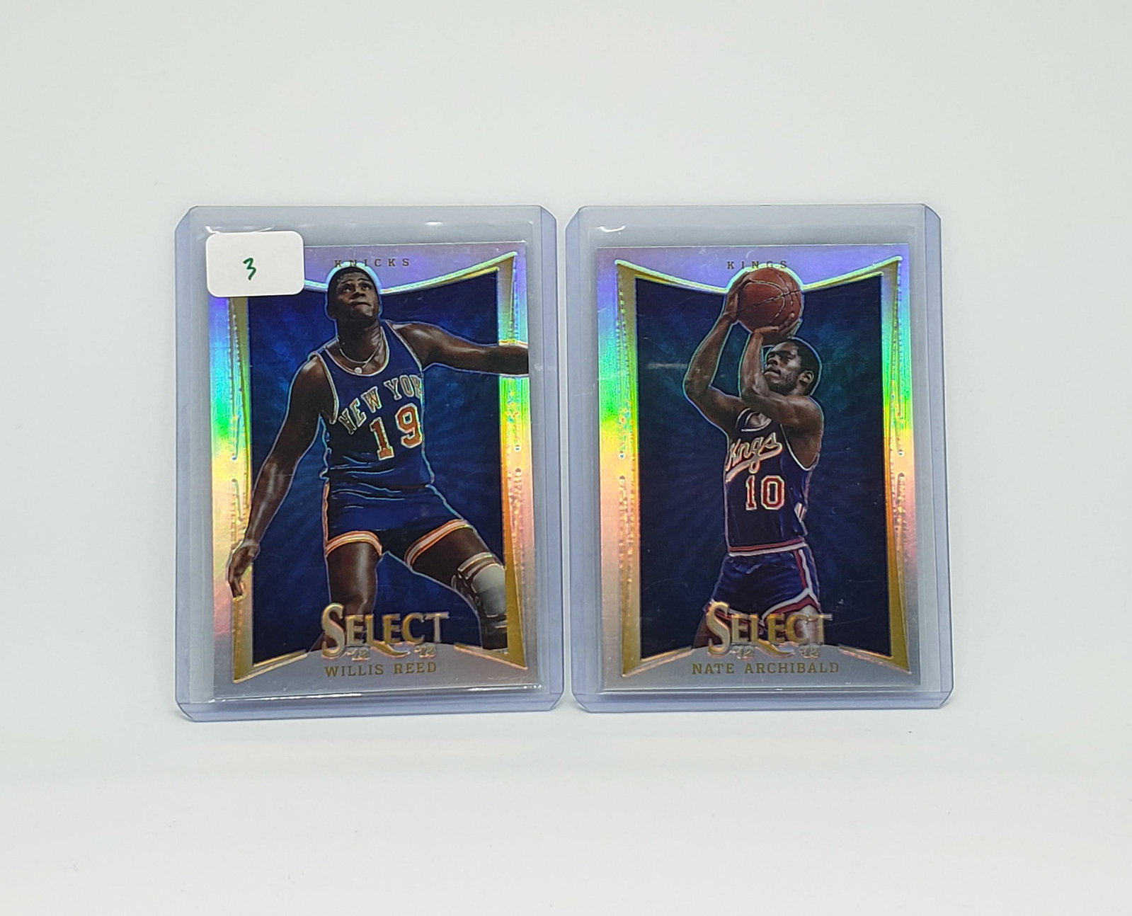 NATE ARCHIBALD AND WILLIS REED SILVER PRIZMS: 2012-13 1ST YEAR OF PANINI SELECT BASKETBALL