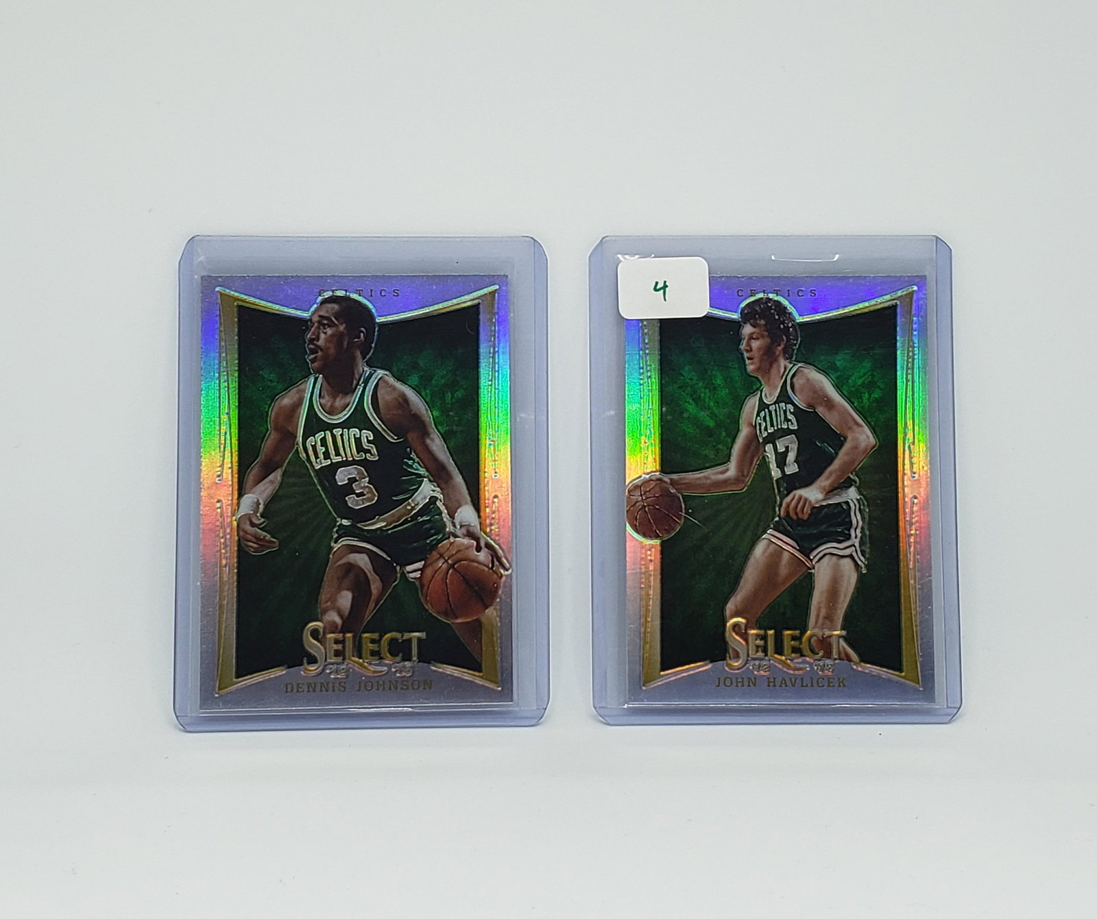 JOHN HAVLICEK AND DENNIS JOHNSON: 2012-13 1ST YEAR OF PANINI SELECT BASKETBALL