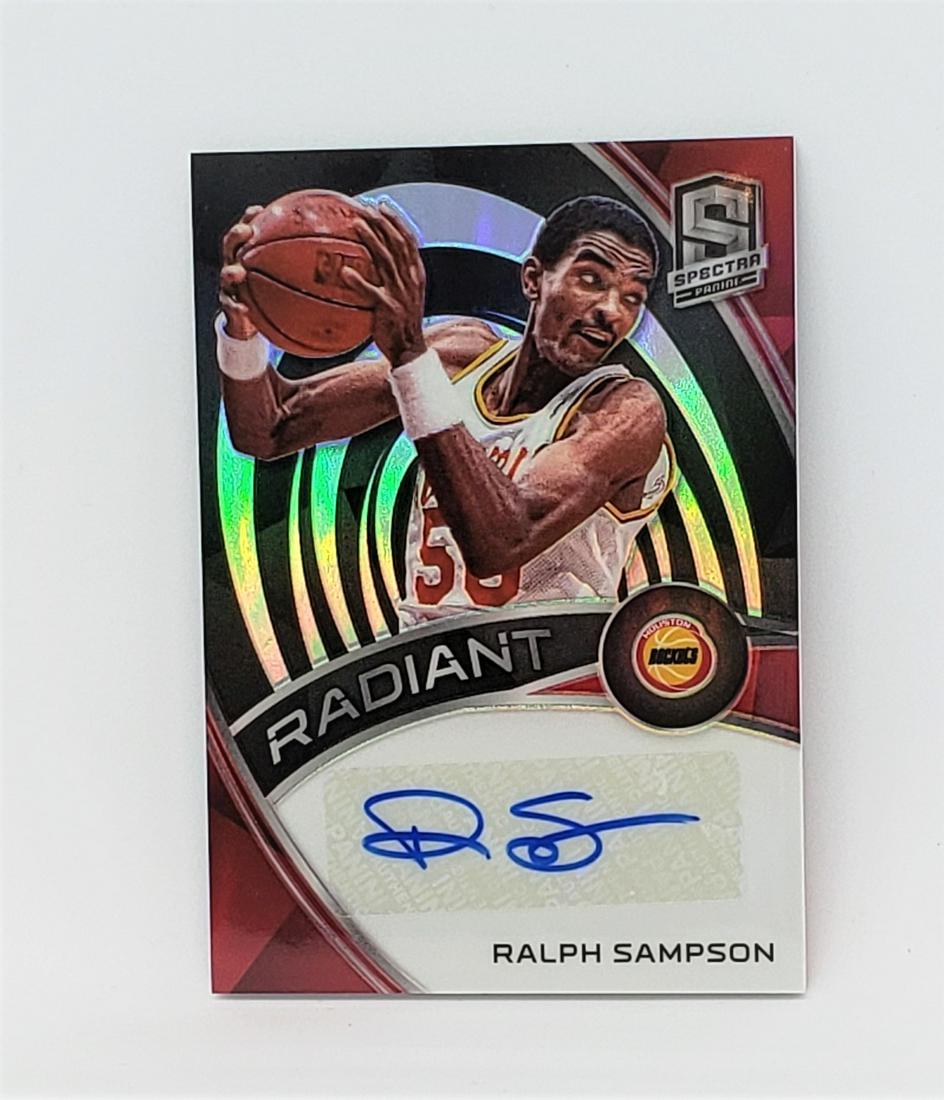 RALPH SAMPSON HOUSTON ROCKETS NUMBERED 70/99 AUTO: 2019-20 SPECTRA RALPH SAMPSON NBA LEGEND NUMBERED AUTO