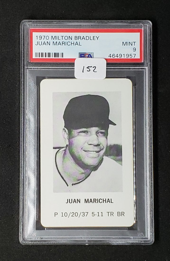 GRADED 1970 Milton Bradley Juan Marichal, PSA 9: JUAN MARICHAL 1970 MILTON BRADLEY CARD PSA 9 MINT