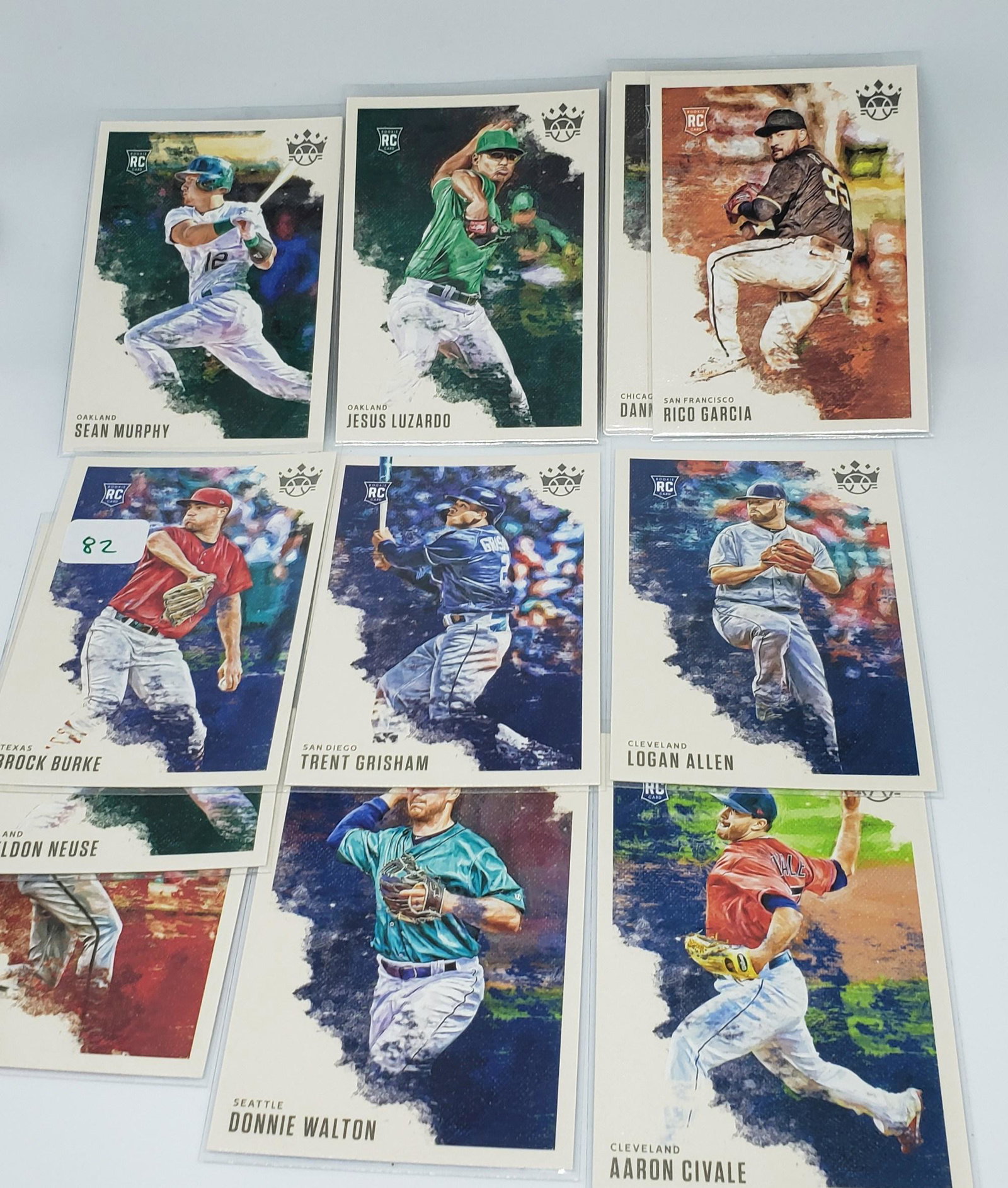 2020 DIAMOND KINGS BASEBALL ROOKIE CARDS: SEAN MURPHY, TRENT GRISHAM, AARON CIVALE