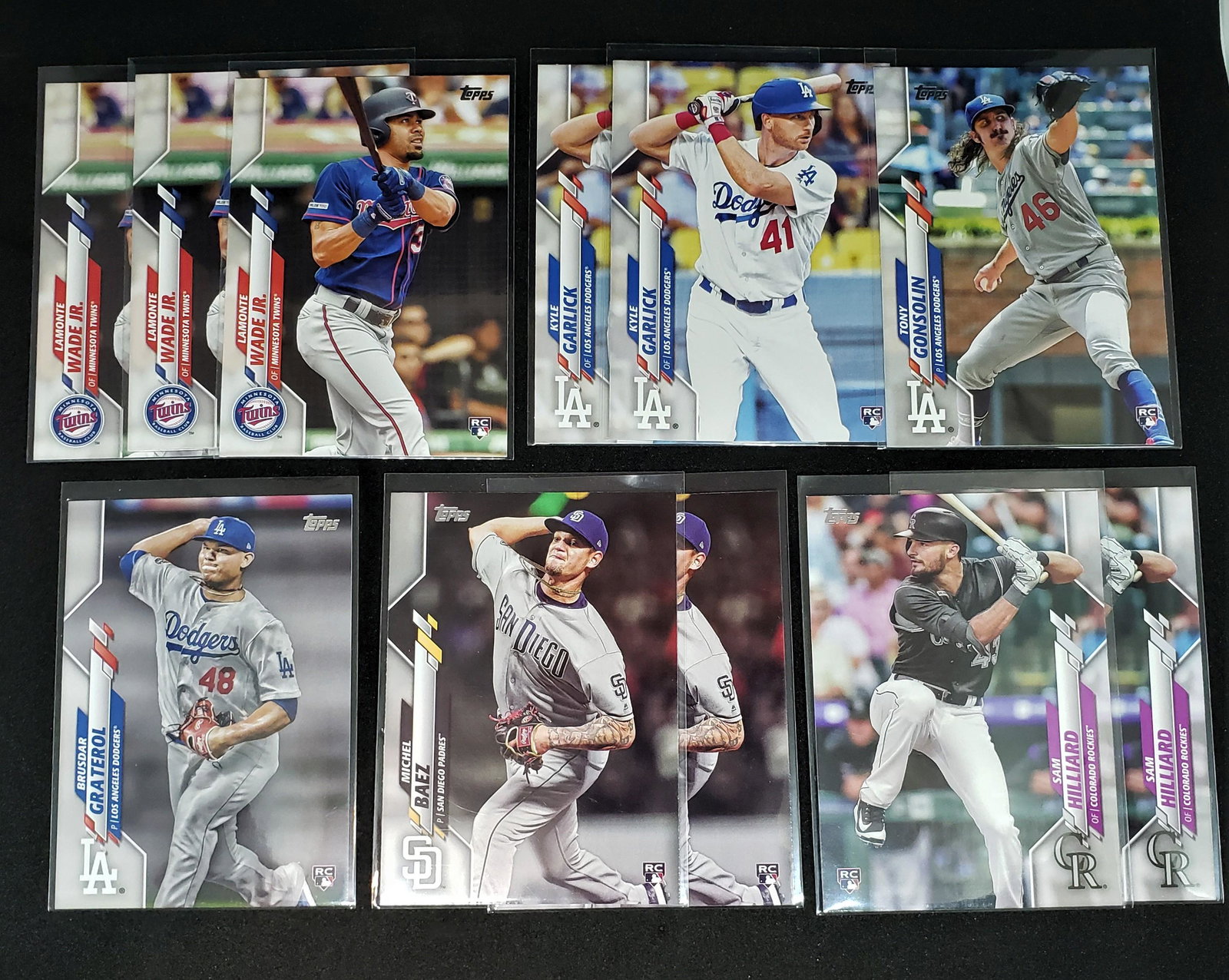 2020 TOPPS ROOKIES 11 CARD PROSPECTORS LOT: LAMONTE WADE JR., KYLE CARLIC, TONY GONSOLIN, MICHAEL BAEZ AND MORE!
