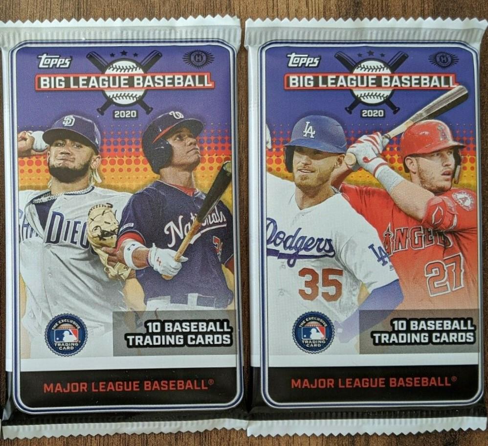 (2 PKS) 2020 TOPPS BIG LEAGUE HOBBY BOX BREAK #1: WINNER GETS PACKS 5 AND 6 PACKS OF 2020 BIG LEAGUE BOX #1 ALL 18 AVAIL. IN THIS SALE