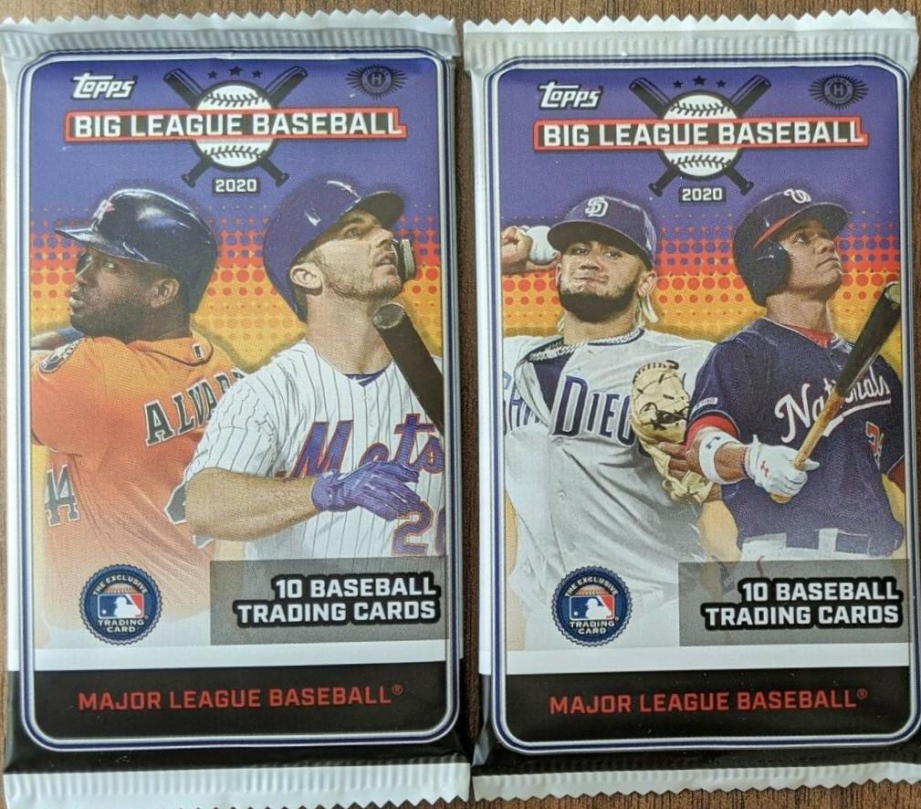 (2 PKS) 2020 TOPPS BIG LEAGUE HOBBY BOX BREAK #1: WINNER GETS PACKS 15 AND 16 FROM SEALED BIG LEAGUE BOX #1 ALL 18 AVAIL. IN THIS SALE