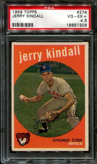 PSA GRADED 1959 TOPPS JIM LEMON PSA 4 VG-EX: PSA GRADED 1959 TOPPS JIM LEMON PSA 4 VG-EX