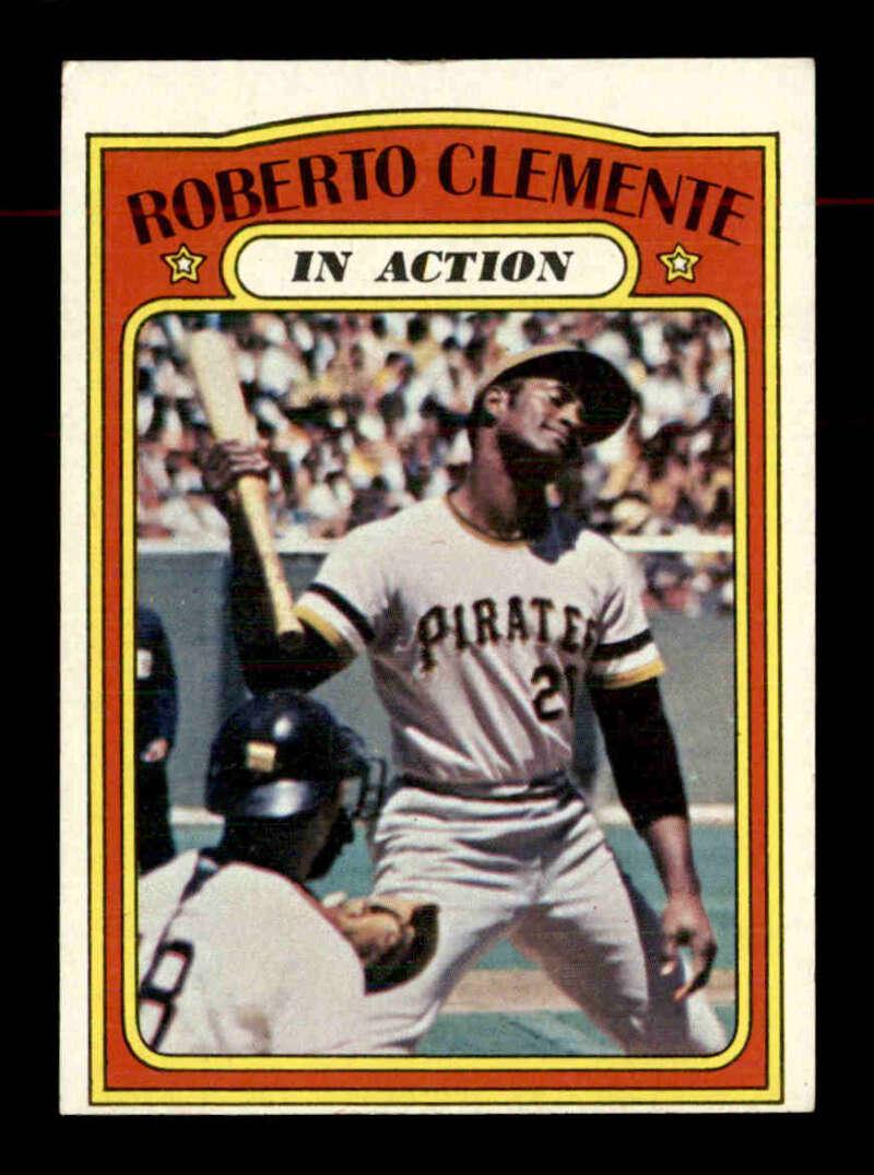 HIGH GRADE 1972 TOPPS BASEBALL HALL OF FAMER: 1972 Topps Baseball Cards #310 Roberto Clemente IA HOF