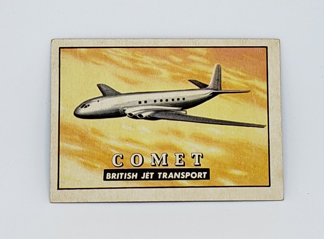 1950 TOPPS WINGS #55 COMET BRITISH TRANSPORT JET: 1950 TOPPS WINGS #55 COMET BRITISH TRANSPORT JET