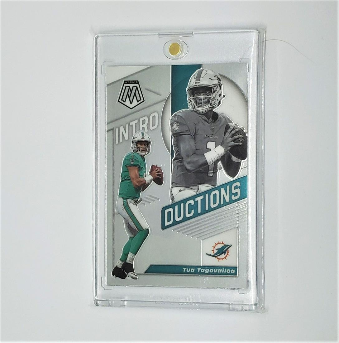 TUA TAGOVAILOA ROOKIE INTRODUCTIONS IN 1-TOUCH: 2020 MOSAIC FOOTBALL TUA TAGOVAILOA MIAMI DOLPHINS ROOKIE CARD
