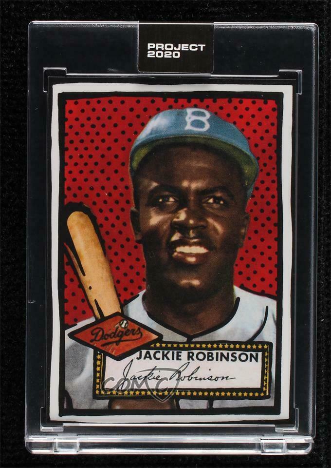 Topps Project 2020 #98 Jackie Robinson 1952 By Joshua: Topps Project 2020 #98 Jackie Robinson 1952 By Joshua Vides