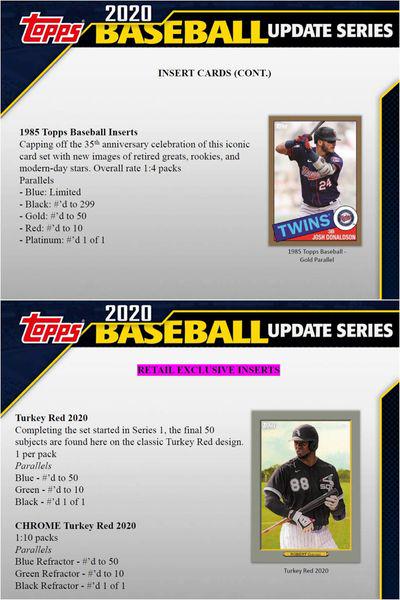 2 PACKS OF 2020 TOPPS UPDATE RANDY AROZARENA: WINNER GETS 2 OUT OF 24 FRESH PACKS RANDOMLY PULLED FROM A BRAND NEW SEALED RETAIL BOX OF 24 TOTAL PACKS