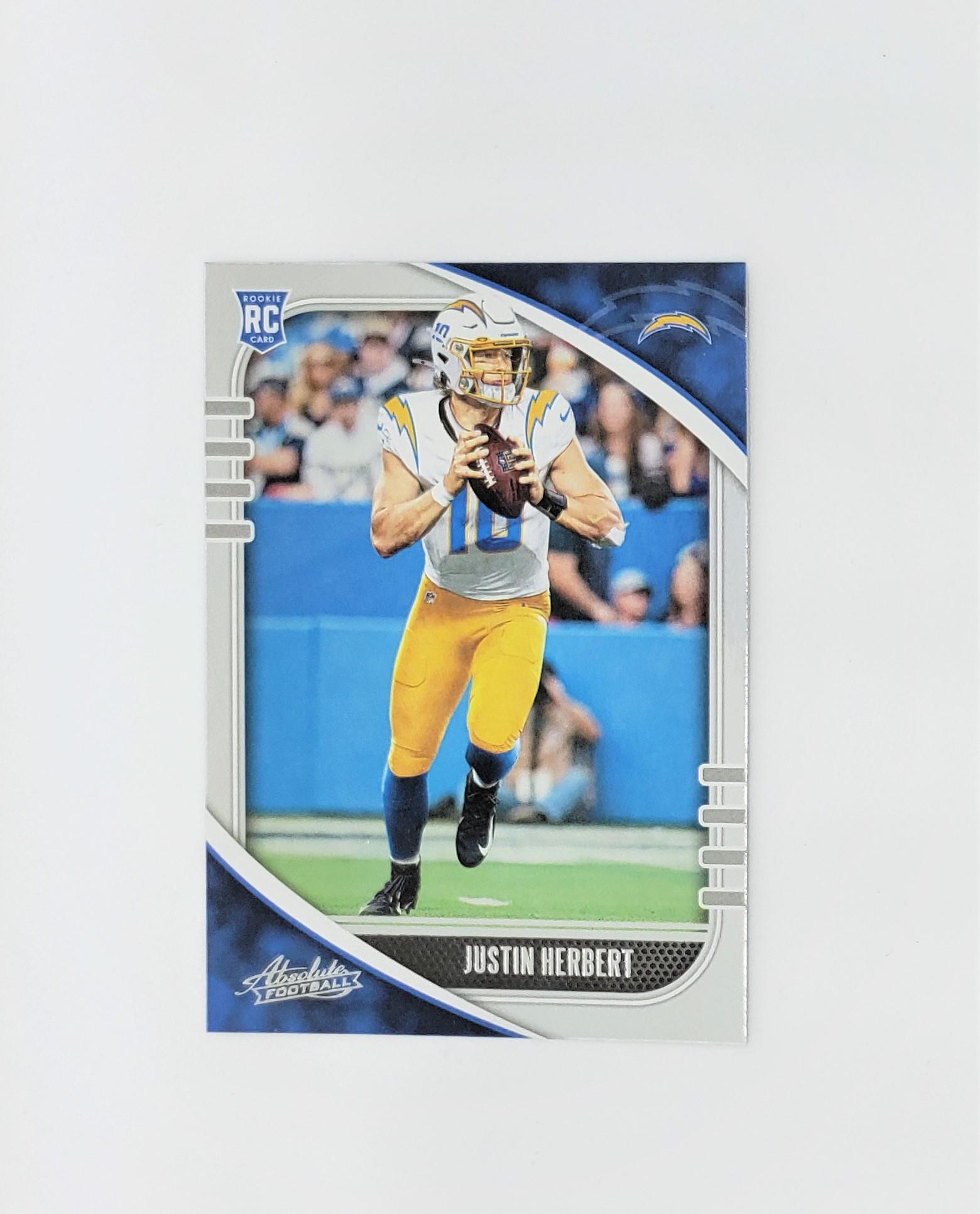 JUSTIN HERBERT LOS ANGELOS CHARGERS ROOKIE CARD (1 of 2)