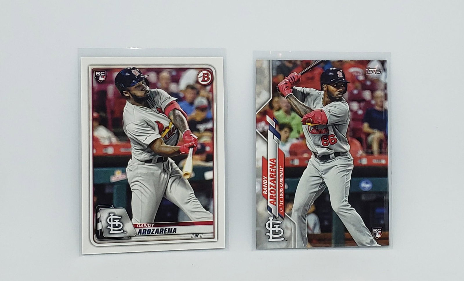 LOT OF 2 RANDY AROZARENA: 2020 TOPPS AND 2020 BOWMAN