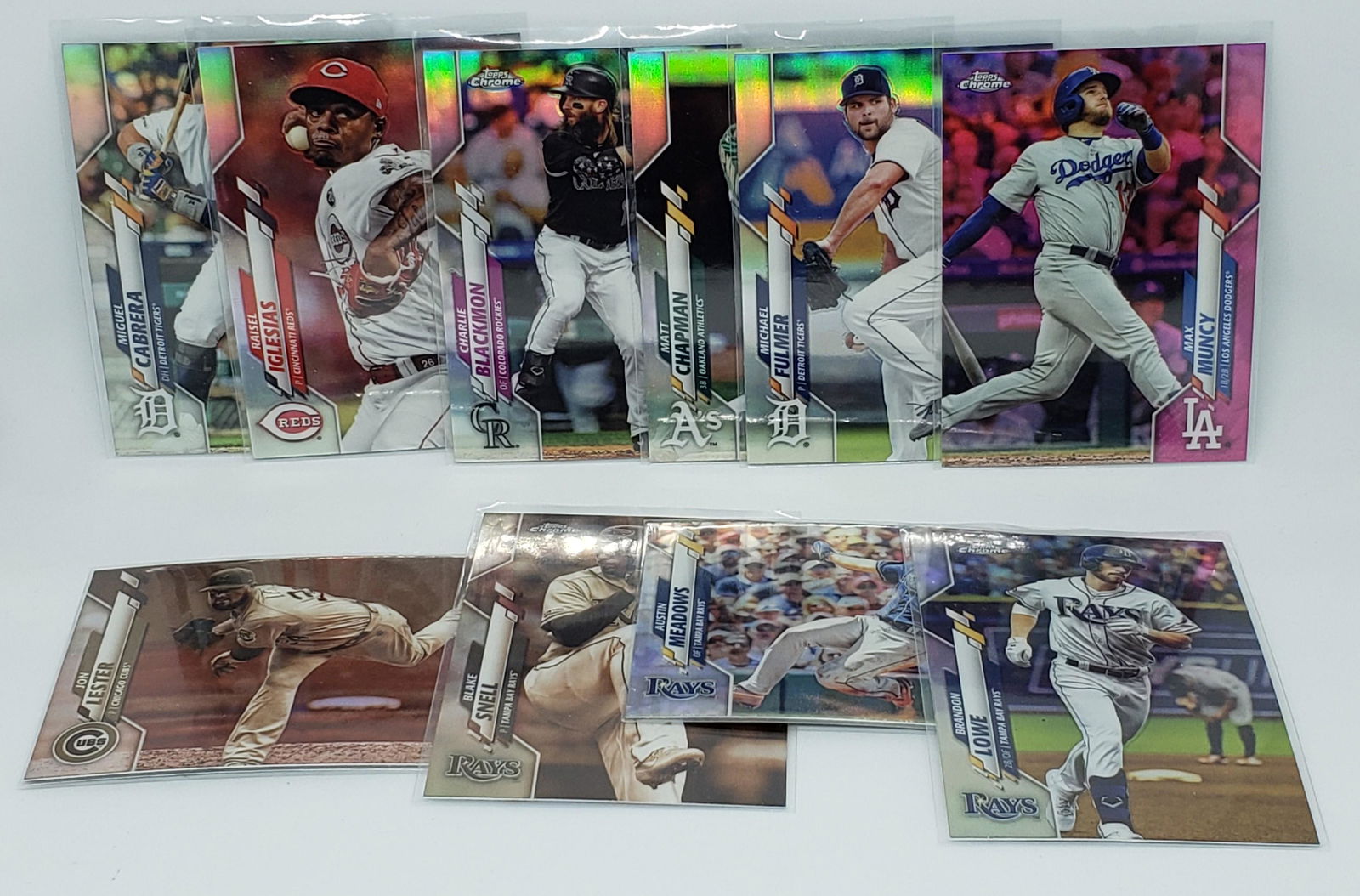 LOT OF 10 TOPPS CHROME BASEBALL REFRACTORS (1 of 1)