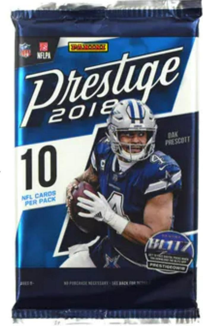 2018 PANINI PRESTIGE FOOTBALL PACKS LAMAR JACKSON (1 of 1)