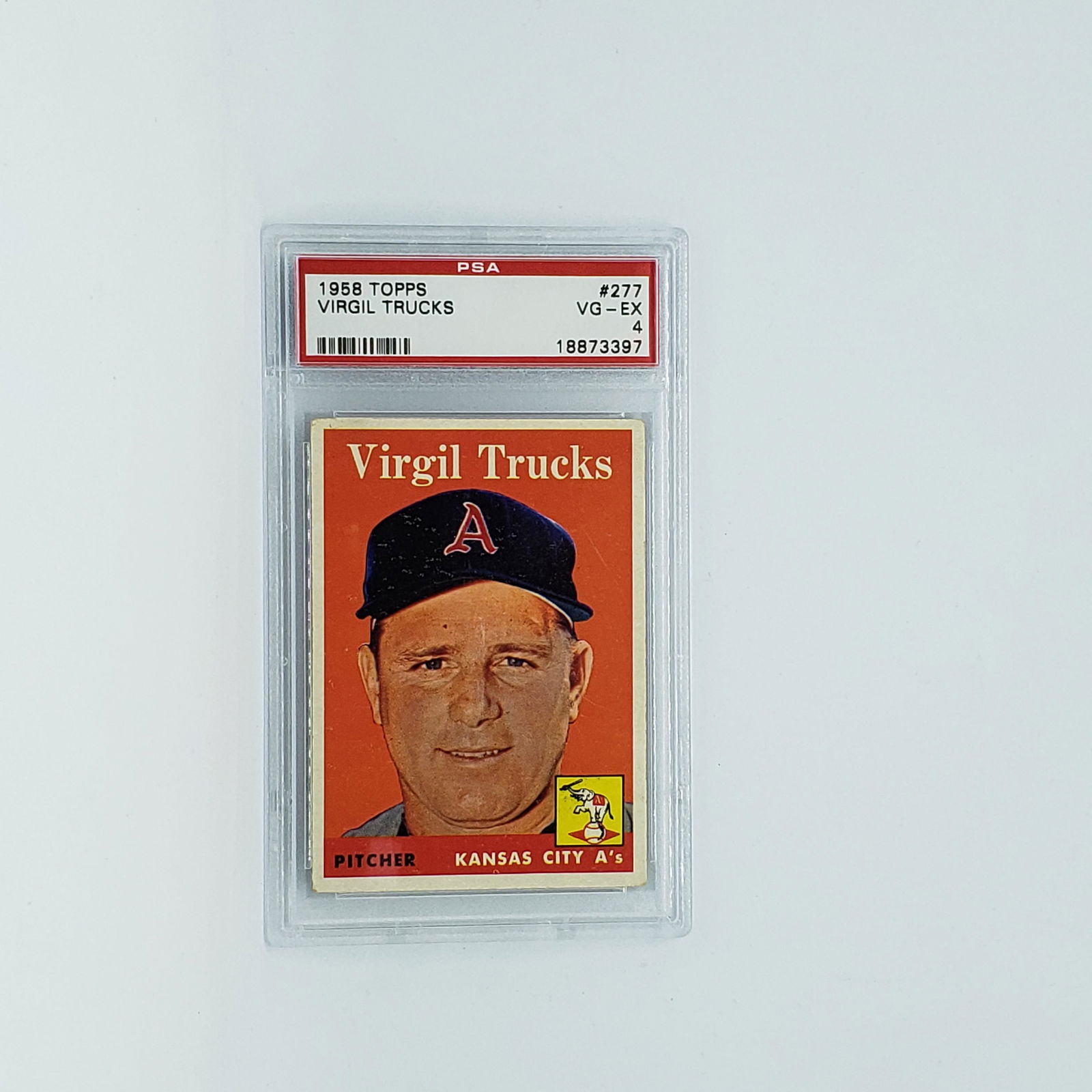 PSA GRADED 1958 TOPPS BASEBALL CARD VIRGIL TRUCKS (1 of 2)