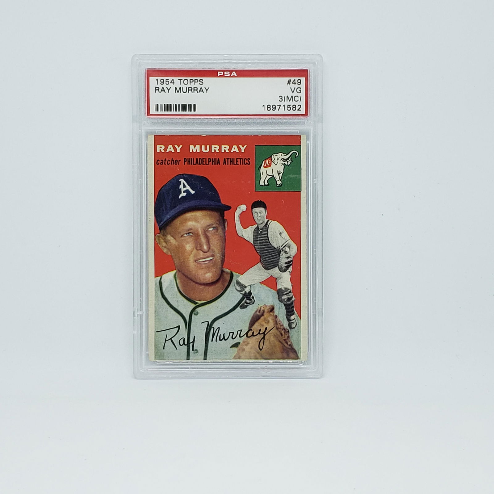 PSA GRADED 1954 TOPPS BASEBALL CARD RAY MURRAY (1 of 1)