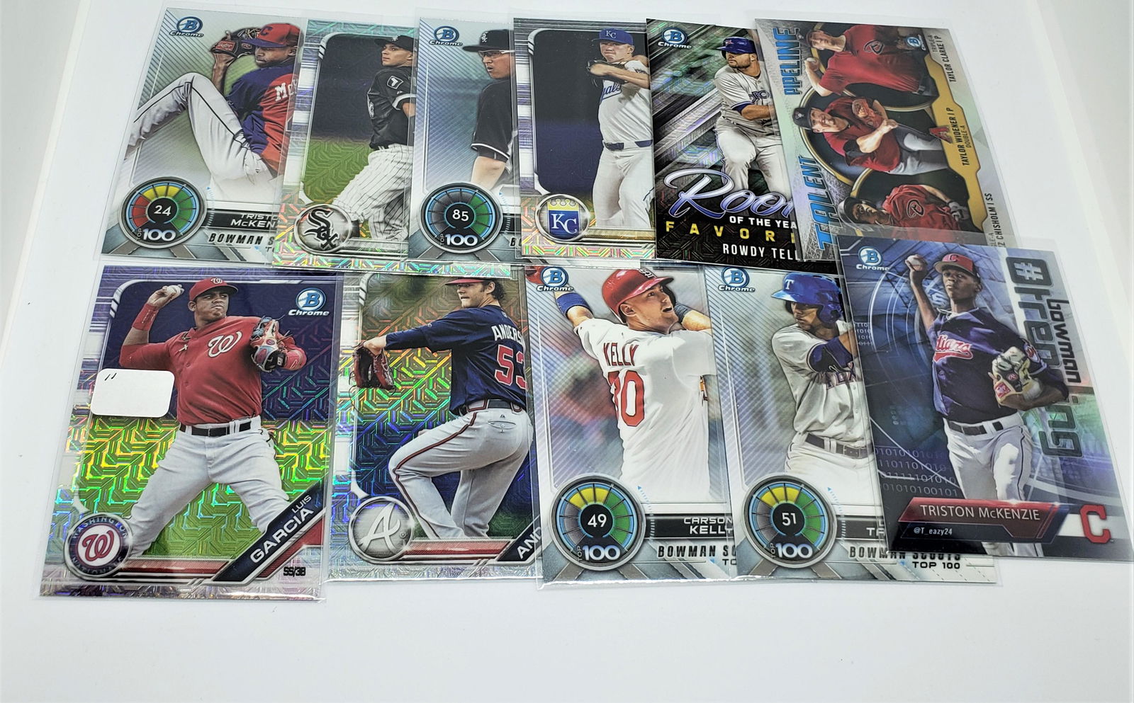 Lot of 10 Bowman Chrome rookie prospects refractors (1 of 1)