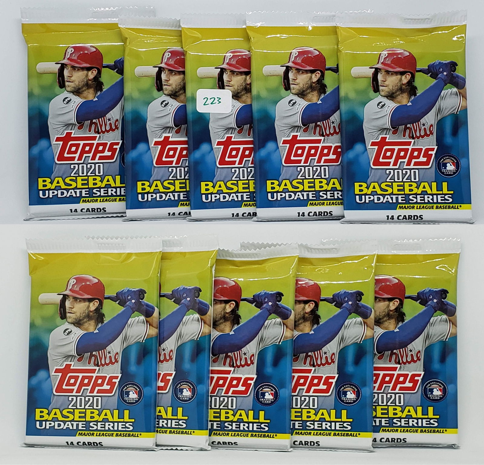 LOT OF 10 2020 TOPPS UPDATE SEALED PACKS (1 of 1)