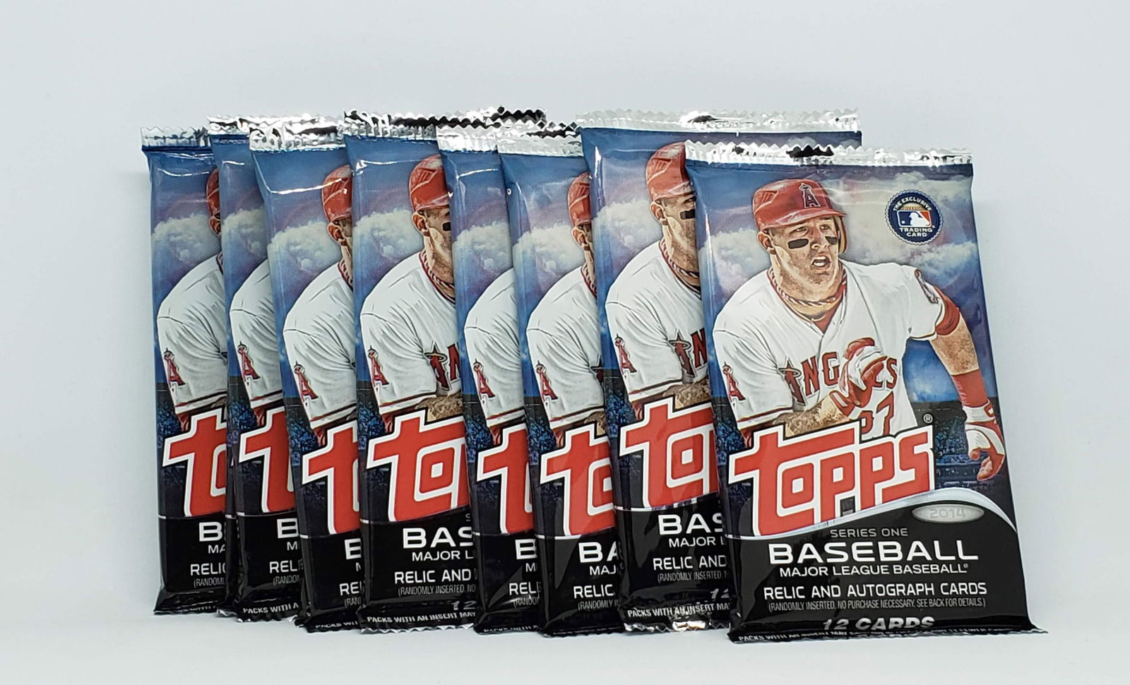 2014 TOPPS BASEBALL 8 PACKS FROM NEW GRAVITY BOX (1 of 1)