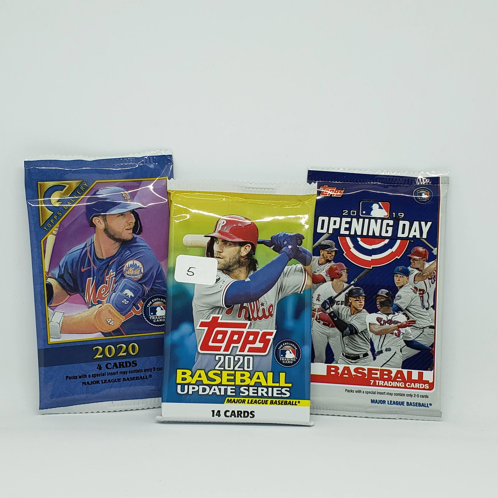 Lot of 3 unopened Topps baseball card packs (1 of 1)