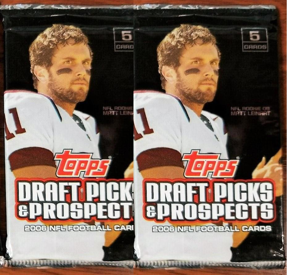 2 sealed hobby packs of 2006 DPP football cards (1 of 1)