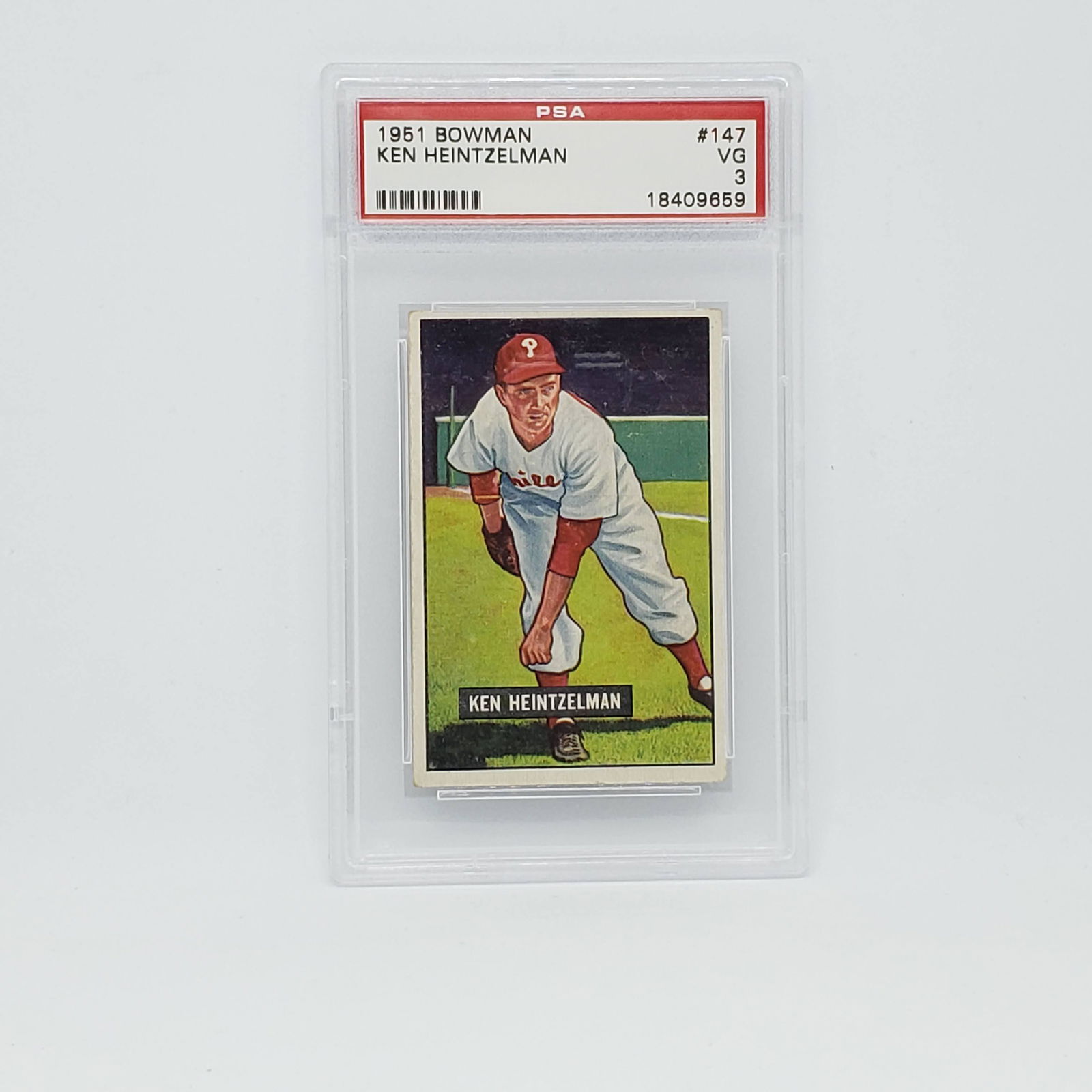 1951 BOWMAN #147 KEN HEINTZELMAN POP 8 PSA 3 (1 of 1)