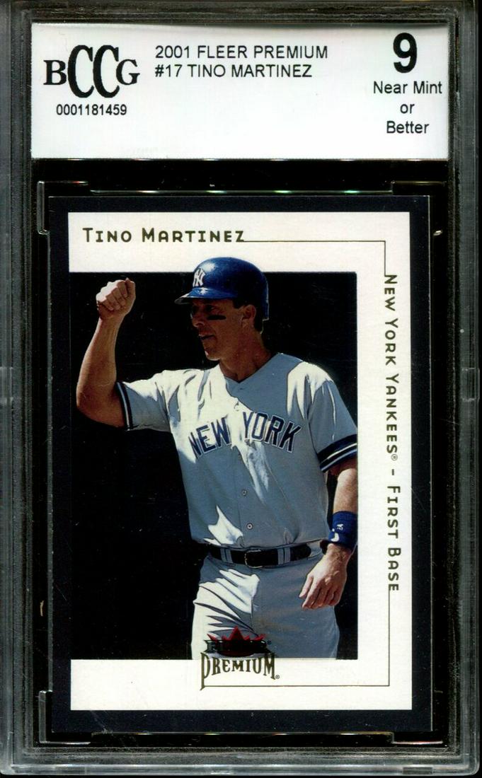 2001 FLEER PREMIUM #17 TINO MARTINEZ YANKEES BCCG 9 (1 of 1)