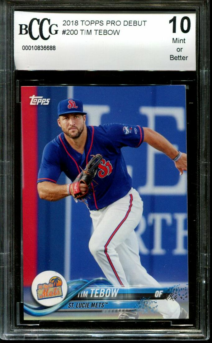 2018 TOPPS PRO DEBUT #200 TIM TEBOW BCCG 10 (1 of 1)
