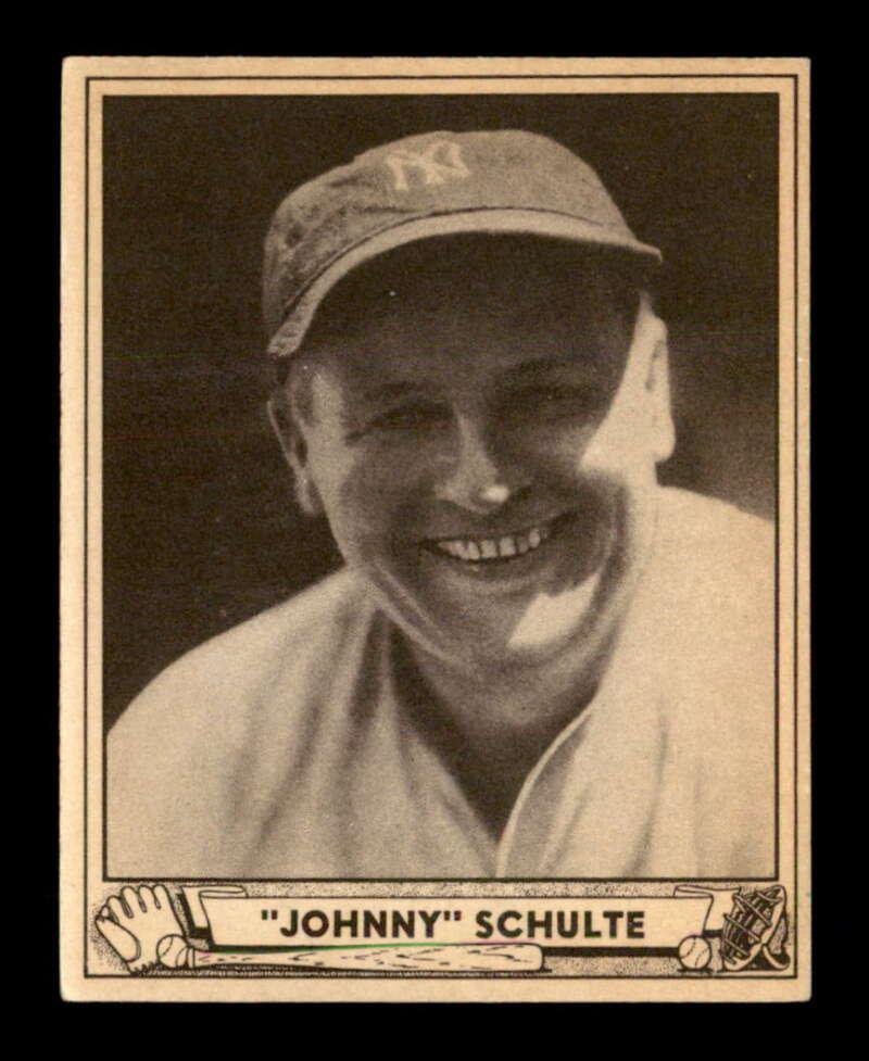 1940 Play Ball #12 Johnny Schulte new york yankees EX: 1940 Play Ball #12 Johnny Schulte new york yankees EX