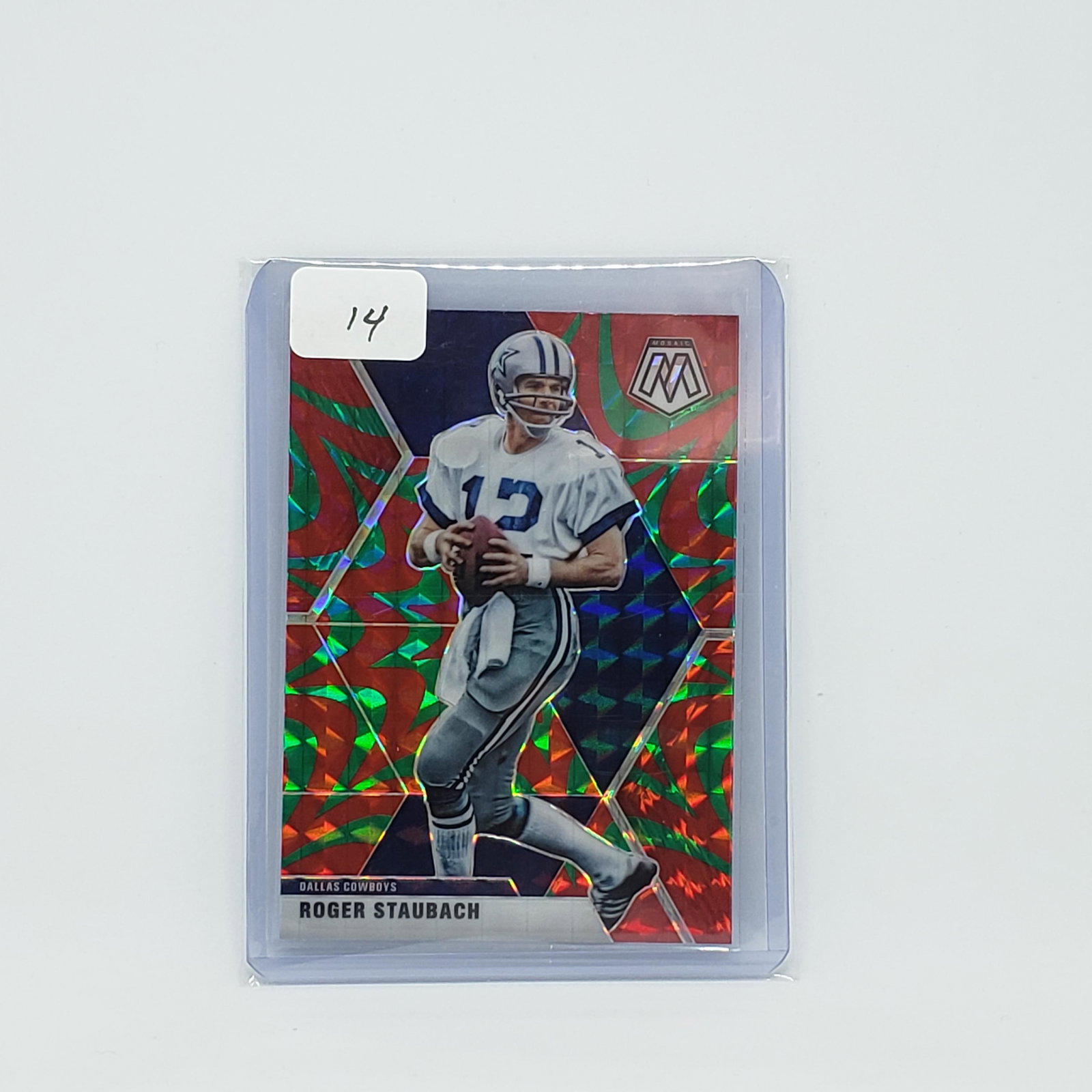 2020 MOSIAC GREEN REACTIVE PRIZM SP ROGER STAUBACH: 2020 MOSIAC GREEN REACTIVE PRIZM SP ROGER STAUBACH