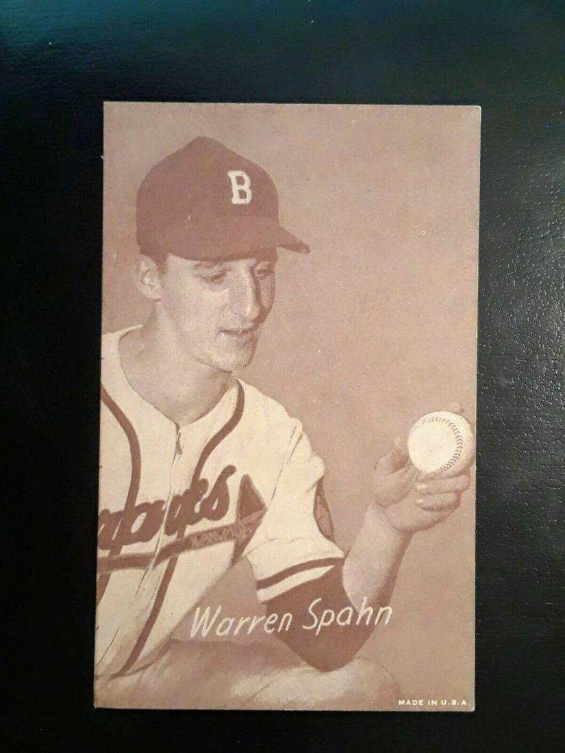 1947-1966 Exhibit Card Warren Spahn Boston Braves: 1947-1966 Exhibit Card Warren Spahn Boston Braves