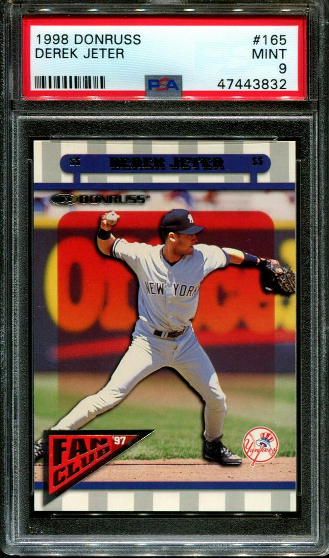 1998 DONRUSS #165 DEREK JETER YANKEES HOF PSA 9 (1 of 1)