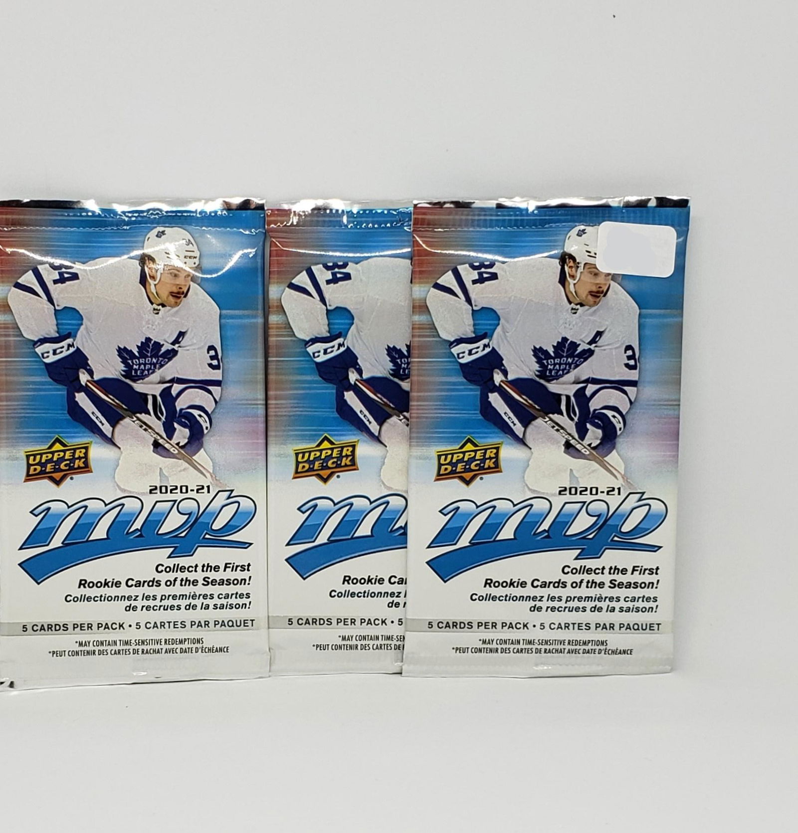 (3PK) 2020-21 UPPERDECK MVP HOCKEY SEALED PACKS (1 of 1)