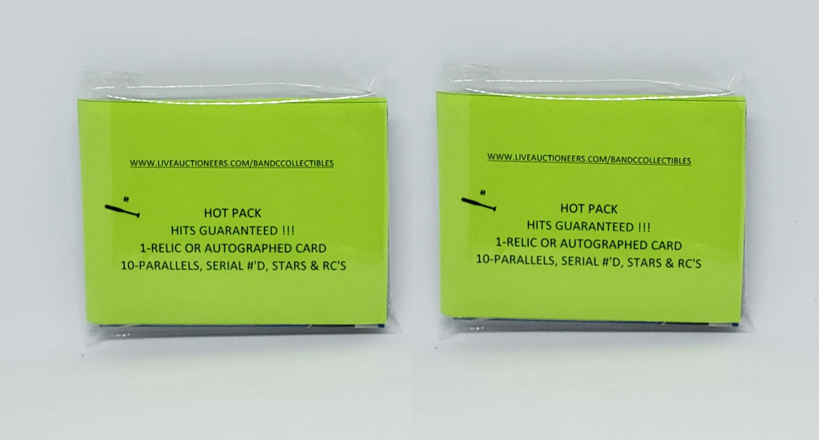 2-B&C COLLECTIBLES BASEBALL HOT PACKS GUARANTEED HITS! (1 of 1)