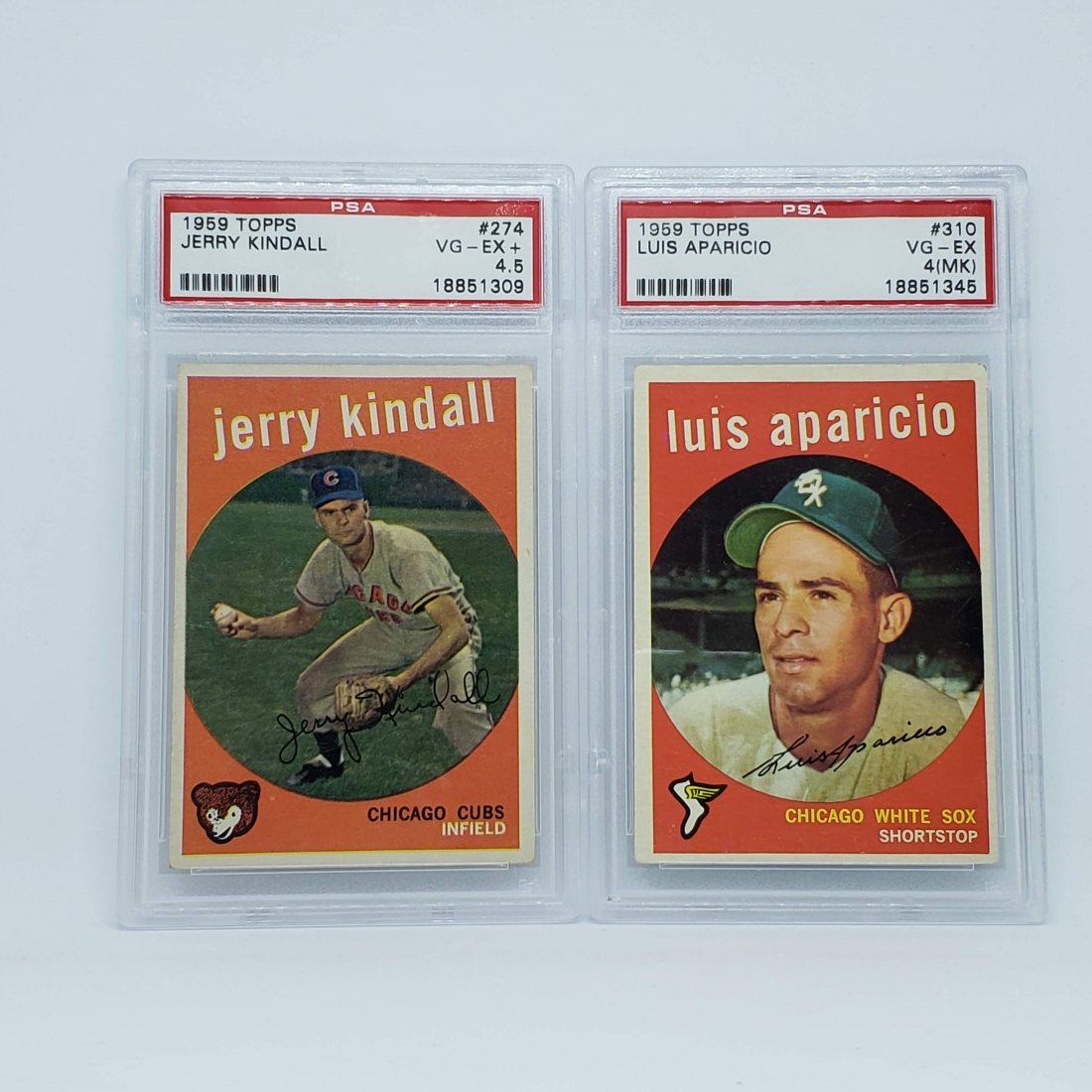 GRADED 1959 TOPPS BASEBALL CARDS WITH LUIS APARICIO (1 of 2)