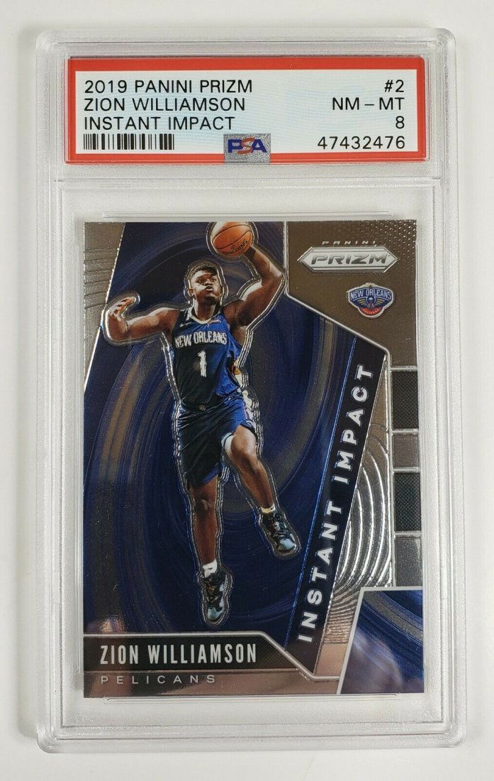 PSA GRADED ZION WILLIAMSON PANINI PRIZM ROOKIE CARD (1 of 2)