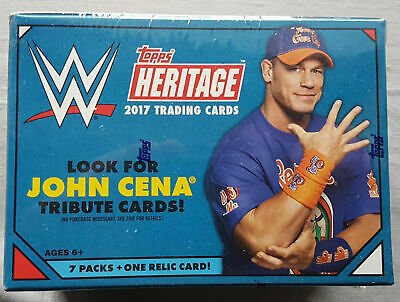 2017 TOPPS HERITAGE WWE WRESTLING BLASTER BOX: 2017 TOPPS HERITAGE WWE WRESTLING BLASTER BOX