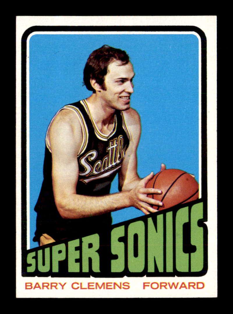 LOT OF 2 BETTER 1972 TOPPS BASKETBALL CARD: 1972 Topps #57 Barry Clemens NM/NM+