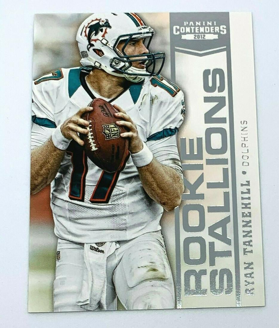 RYAN TANNEHILL 2012 ROOKIE CARD: Ryan Tannehill 2012 Panini Contenders Rookie Stallions #10 RC Dolphins Titans