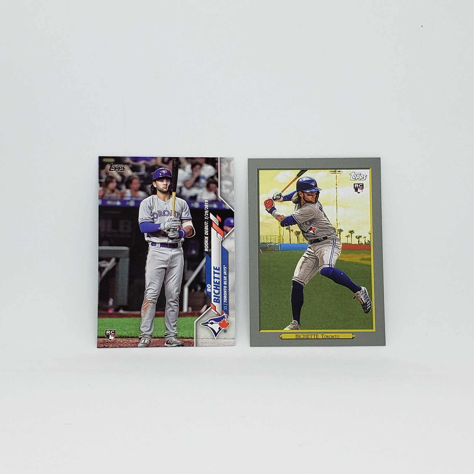 BO BICHETTE TORONTO BLUEJAYS ROOKIE CARDS: 2020 TOPPS UPDATE ROOKIE DEBUT AND 2020 TOPPS TURKEY RED RCS