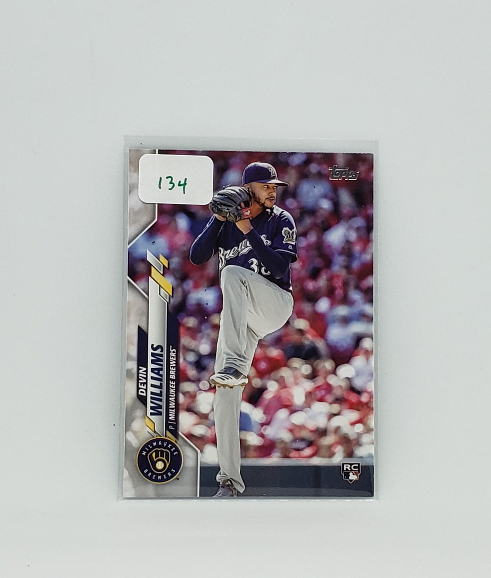 DEVIN WILLIAMS MILWAUKEE BREWERS ROOKIE CARD (1 of 2)