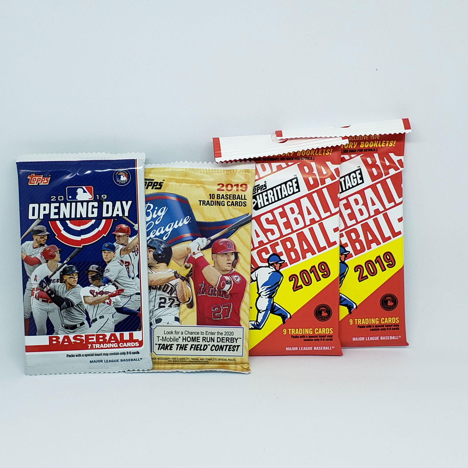 LOT OF 4 TOPPS BASEBALL 2019 SERIES SEALED PACKS (1 of 1)