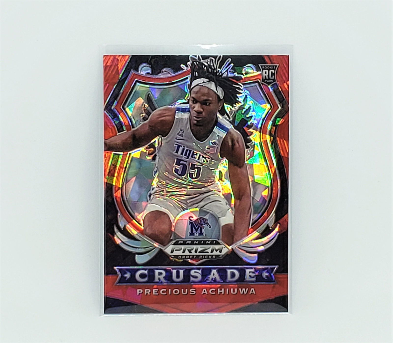 PRECIOUS ACHIUWA MEMPHIS TIGERS RED CRACKED ICE PRIZM (1 of 1)