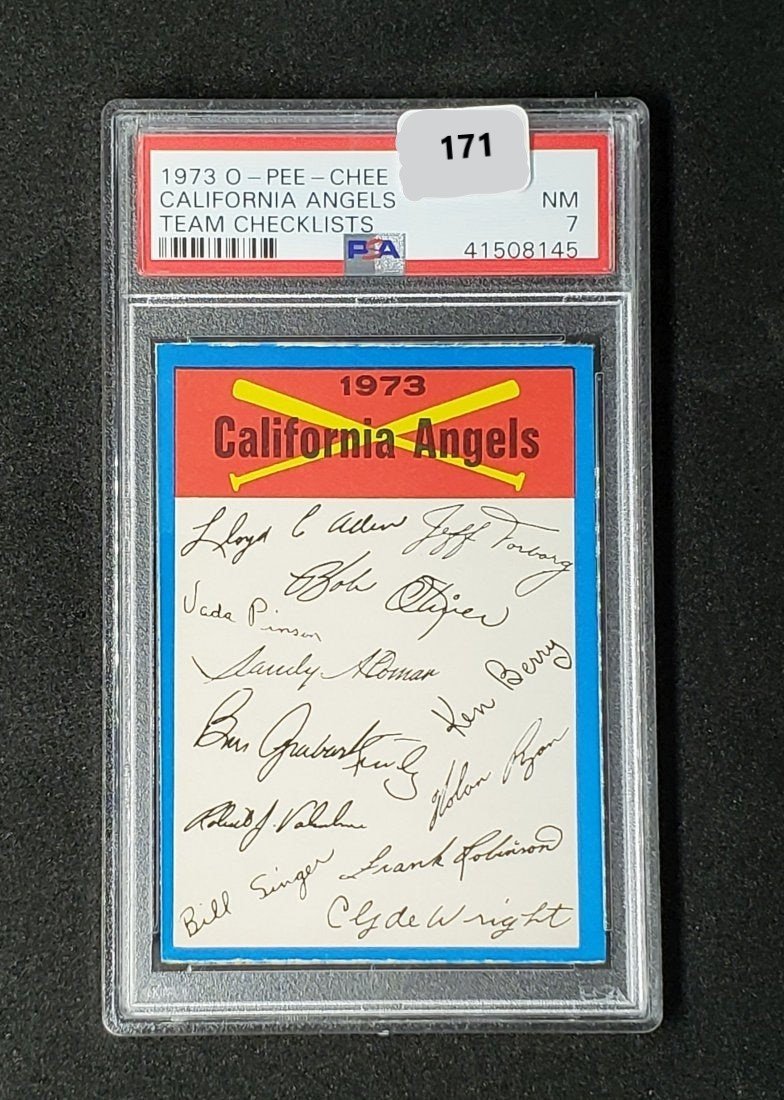 PSA 7 NM 1973 OPC ANGELS TEAM CARD-NOLAN RYAN (1 of 2)