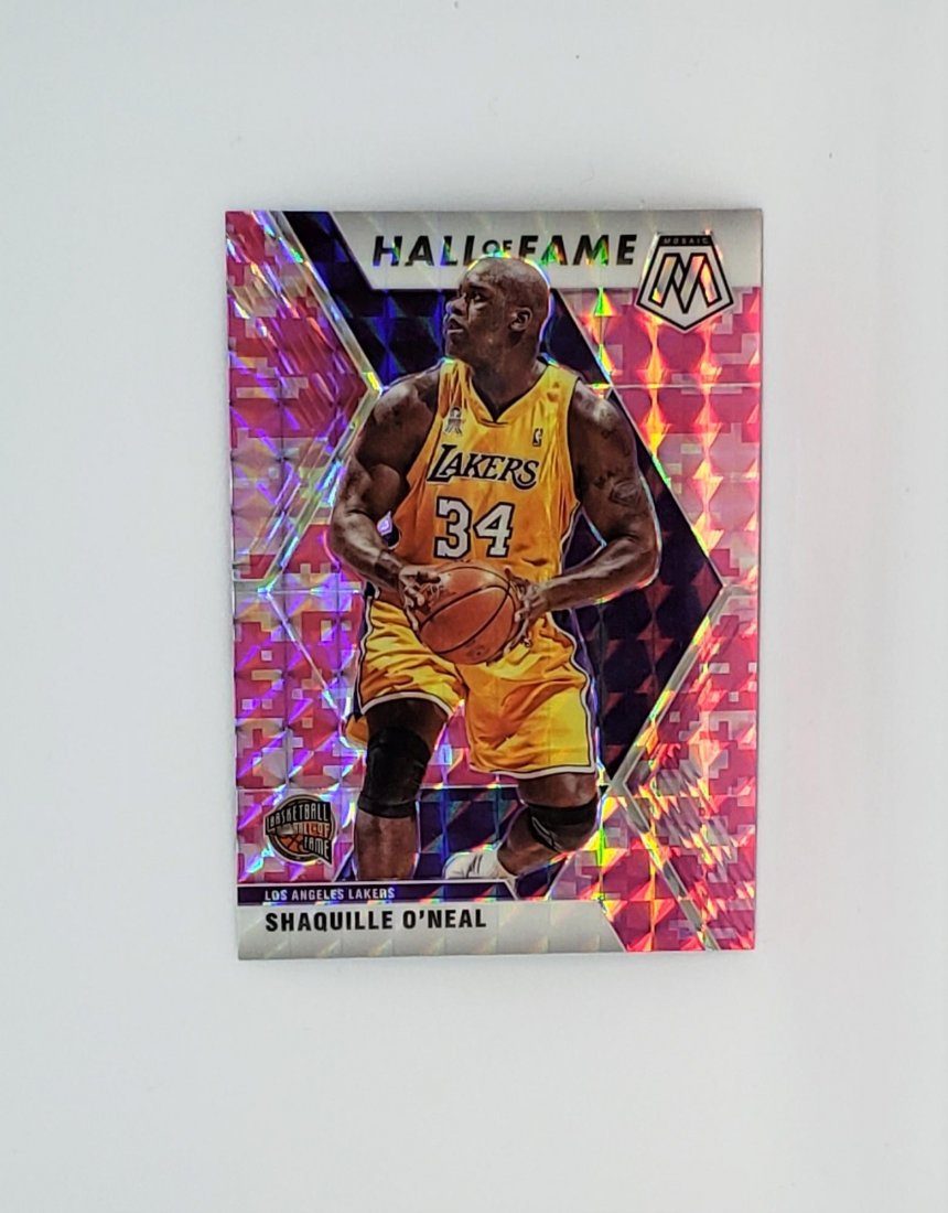SHAQUILLE ONEAL LAKERS 2020 MOSAIC PINK PRIZM (1 of 1)