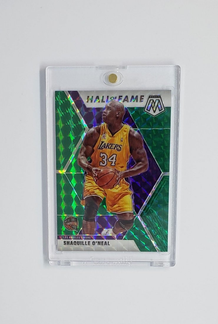 SHAQUILLE ONEAL GREEN MOSAIC PRIZM HOF INSERT CARD (1 of 1)